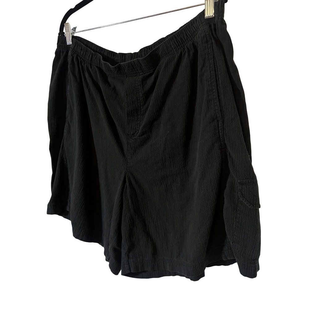 White Stag Shorts 18W/20W Plus Size Gorpcore Textured Black Cargo Pocket - Picture 4 of 6